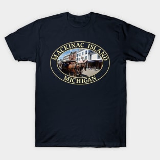 Horse and Carriage in Historic Mackinac Island, Michigan T-Shirt